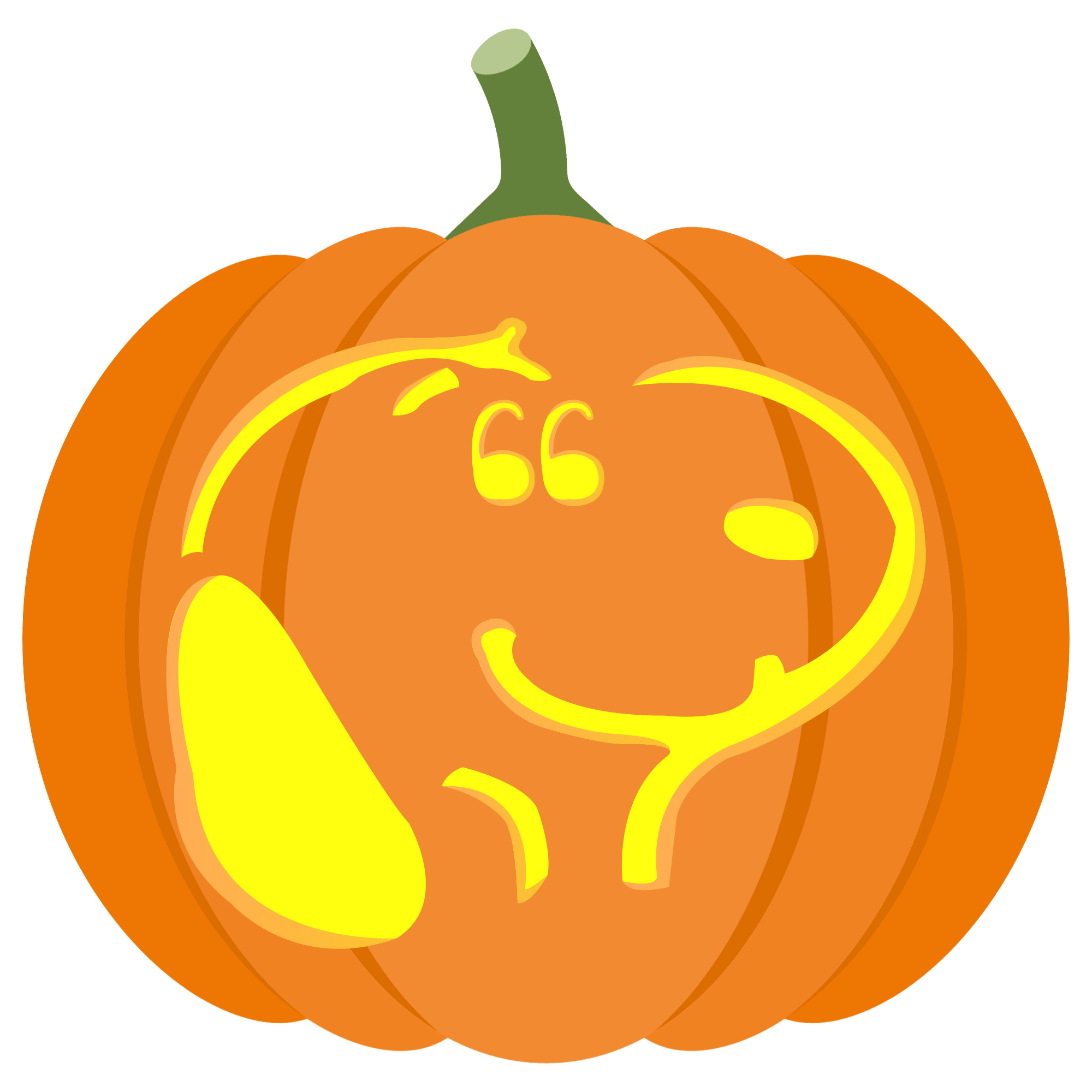 Snoopy pumpkin stencil free printable papercraft templates