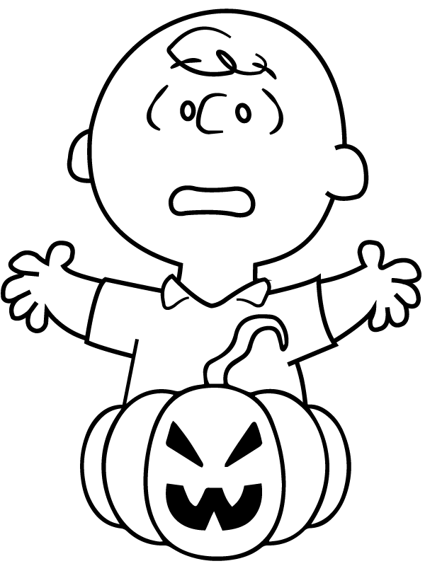 Charlie brown halloween printable coloring page