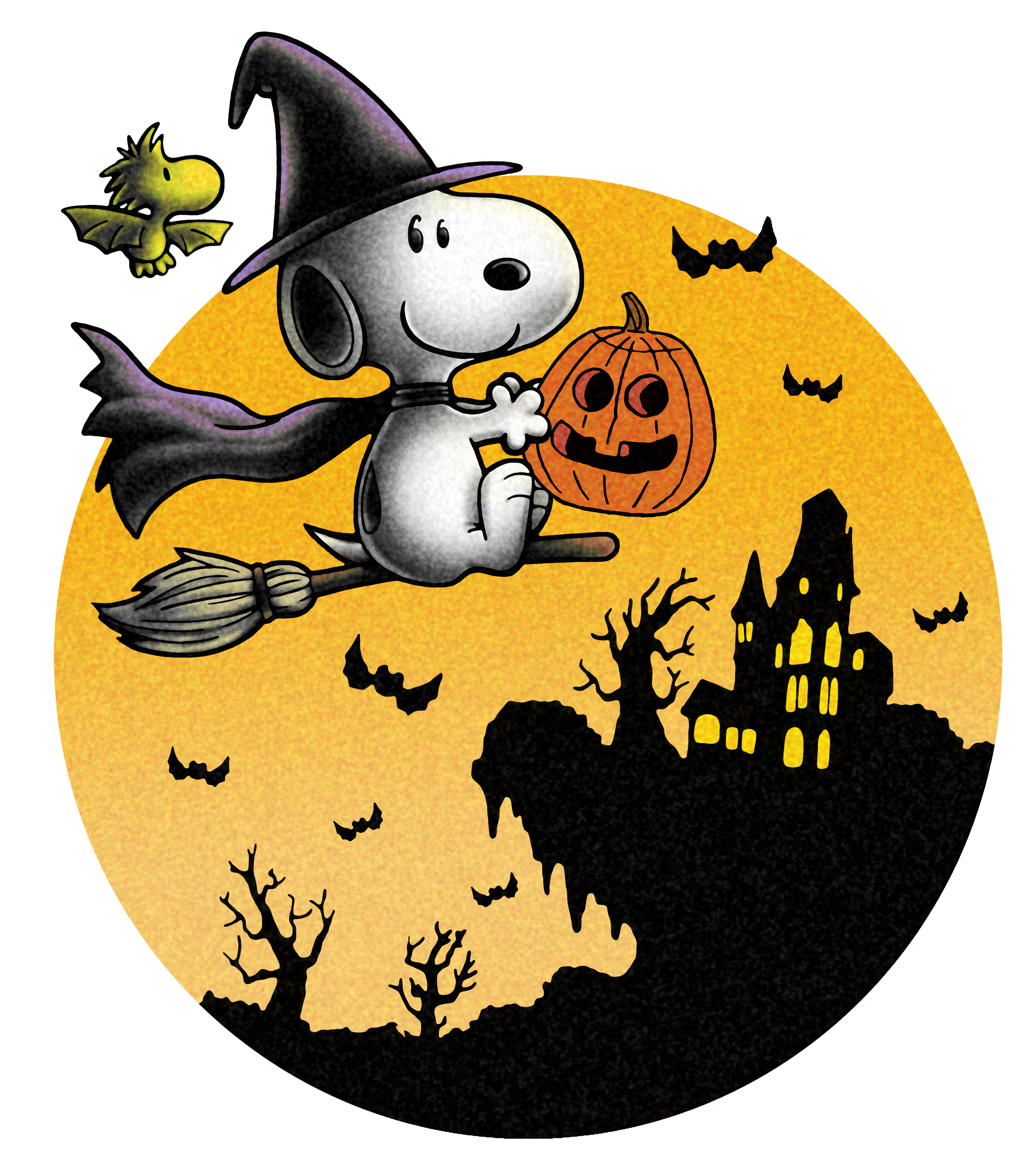 Snoopy witch and woodstock bat halloween tee shirt iron on charlie brown halloween snoopy rtoon snoopy