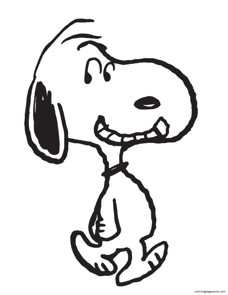 Snoopy sheet coloring page