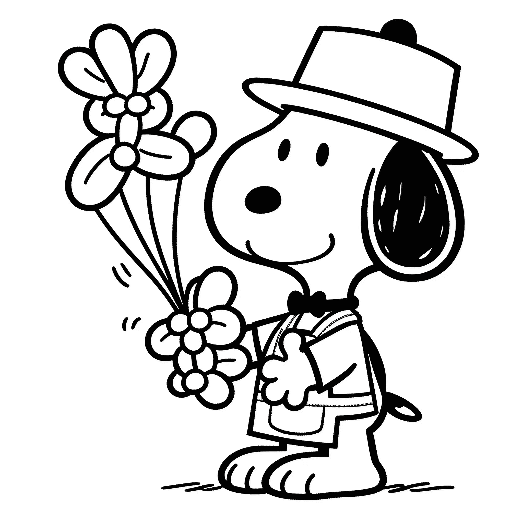 Snoopy coloring pages for free printable