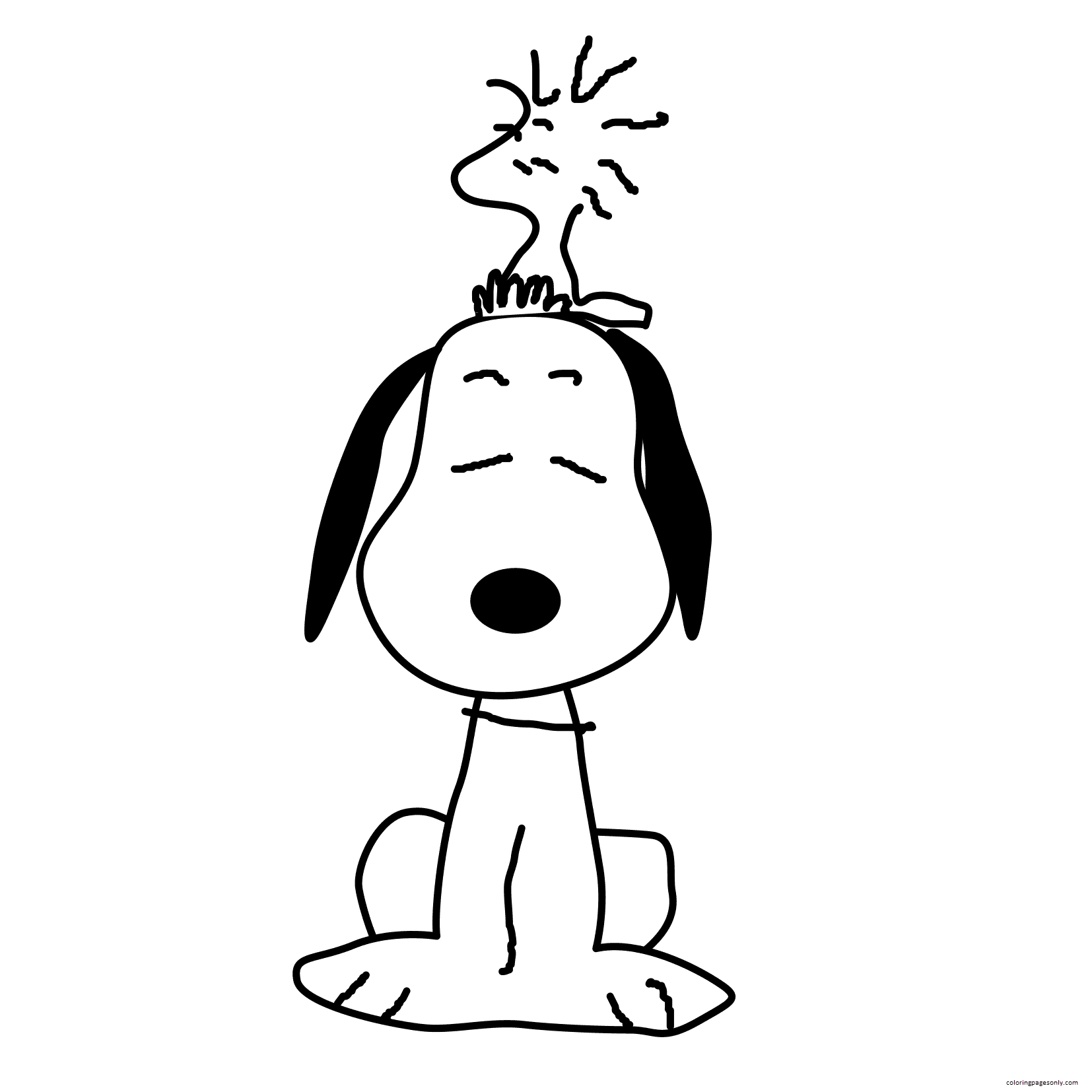 Snoopy coloring pages