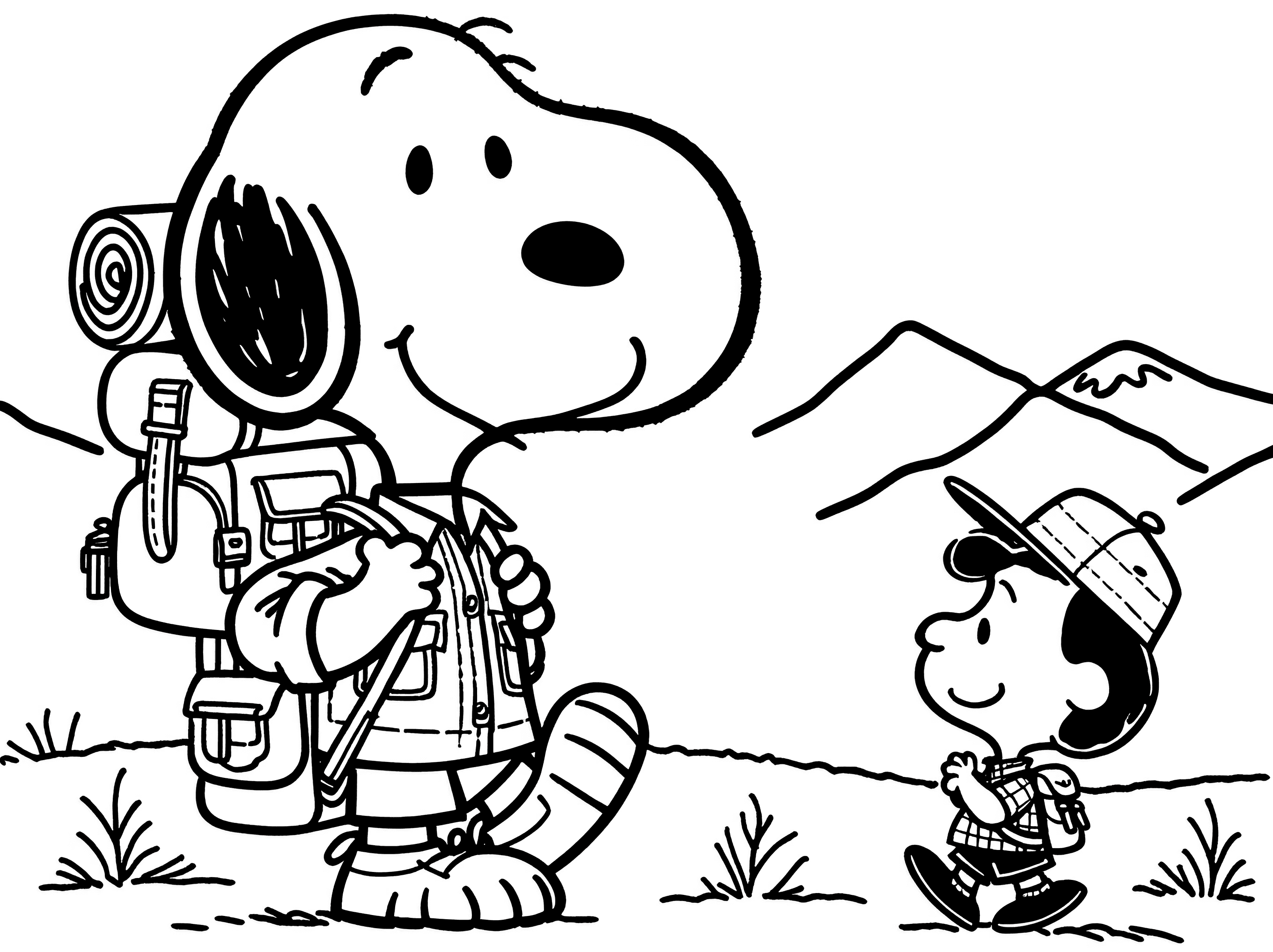 Snoopy coloring pages for free printable