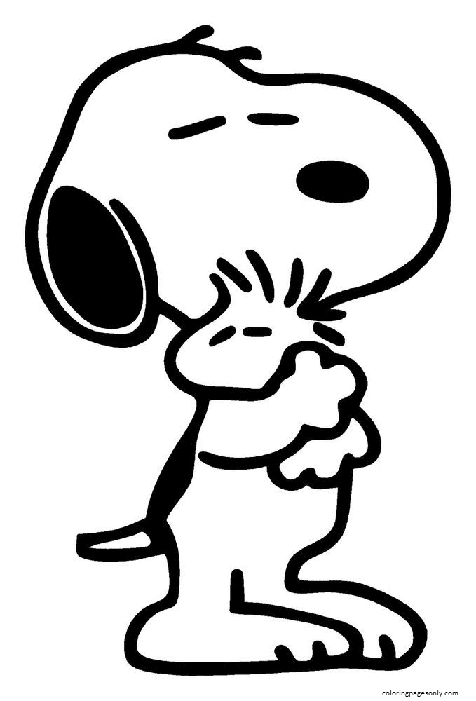 Snoopy decal coloring page