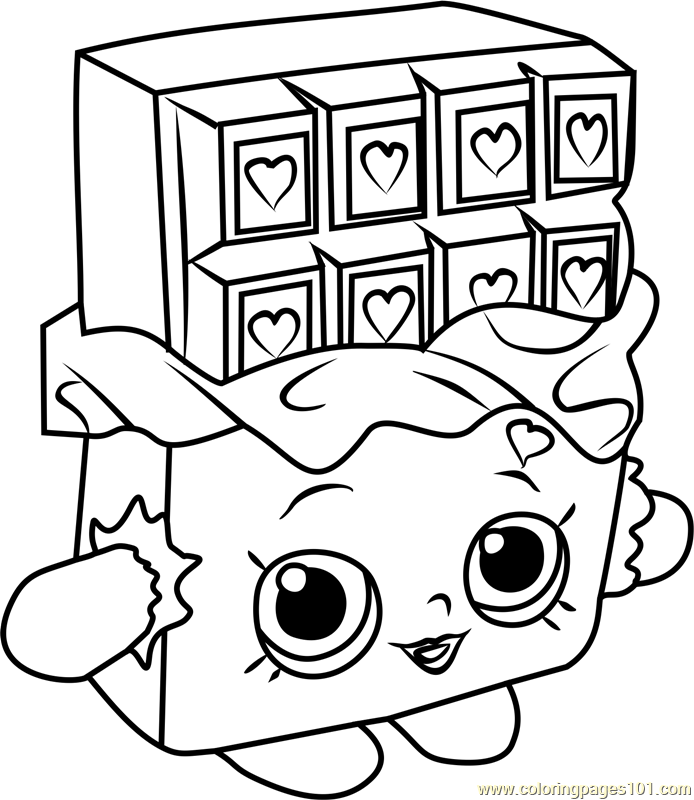 Cheeky chocolate shopkins coloring page for kids