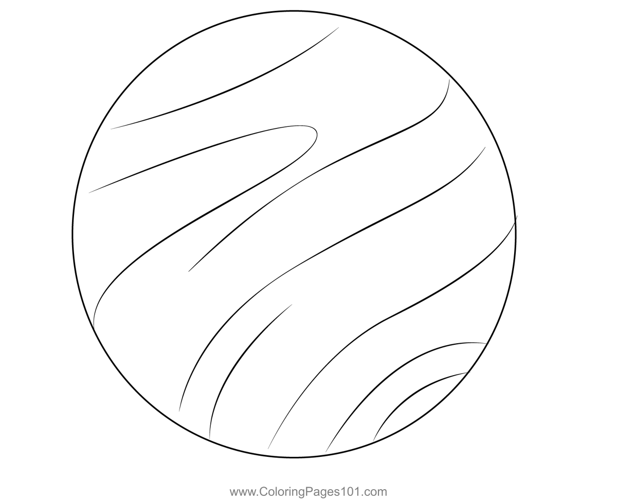 Planet venus coloring page for kids