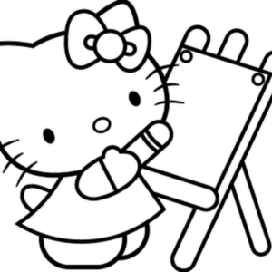 Hello kitty coloring pages printable for free download