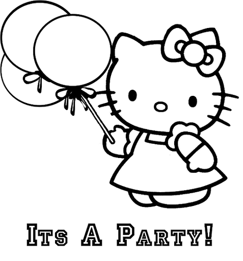 Black and white hello kitty clip art