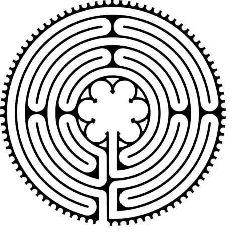Vintage chartres cathedral labyrinth coloring page free printable coloring pages