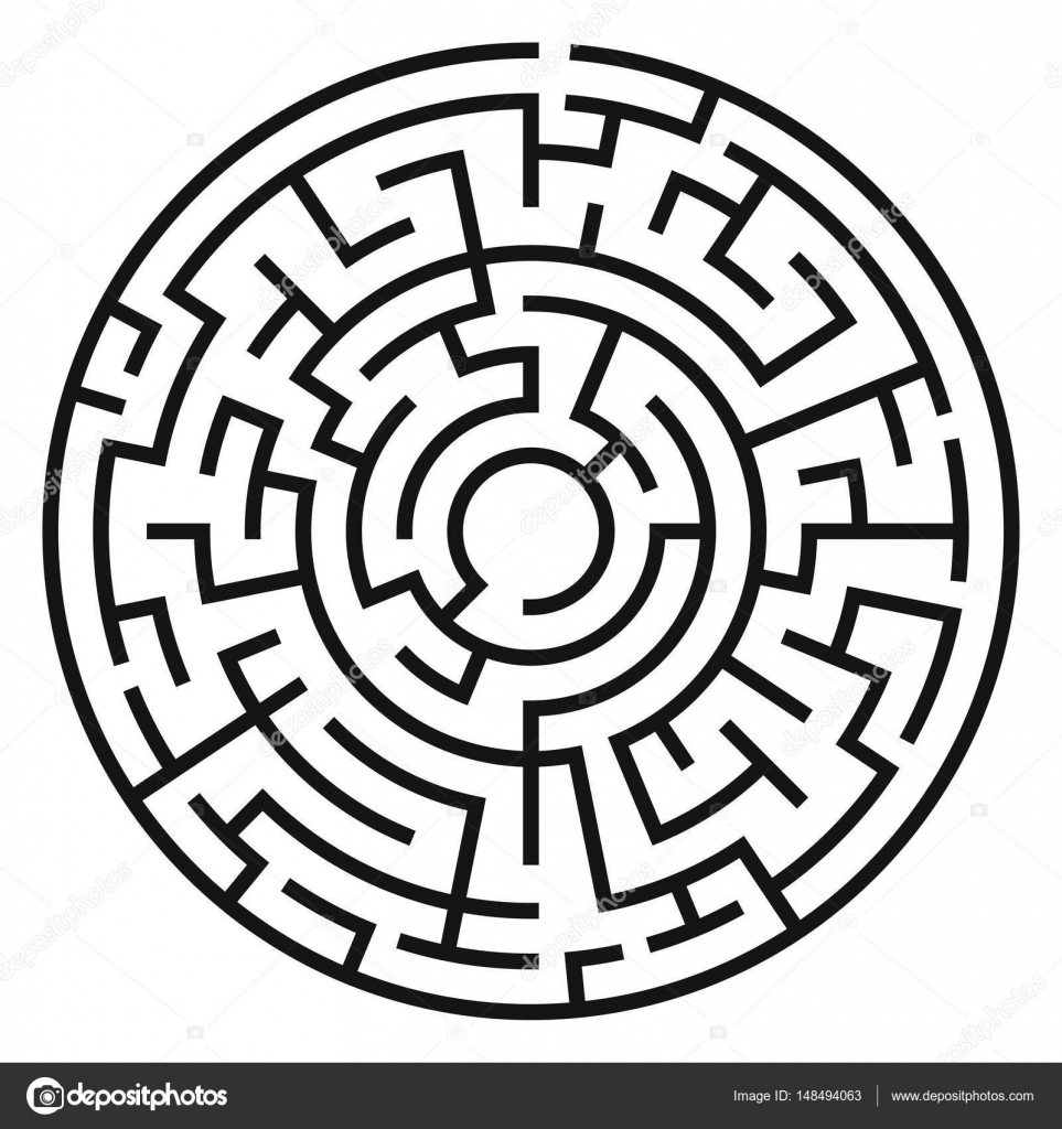 Circle maze vector vector free vector maze