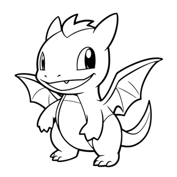 Dragon coloring pages of cute pokemon outline sketch drawing vector dragon drawing wing drawing ring drawing png and vector with transparent background for free download