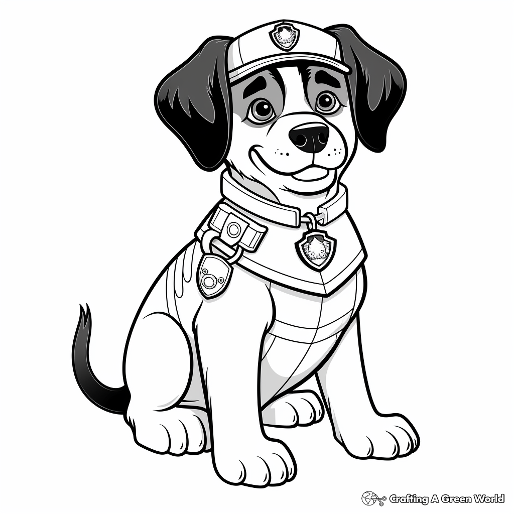 Police dog coloring pages