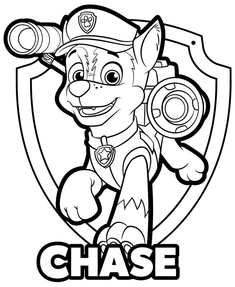 Paw patrol coloring pages chase kleurplaten kleurboek kleurplaten voor kinderen