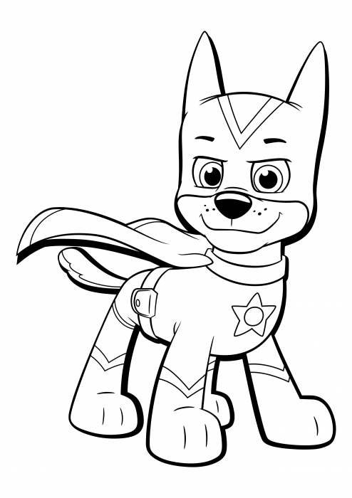 Marshal is a super puppy coloring pages paw patrol coloring pages