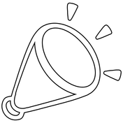 Cheer megaphone coloring page free printable coloring pages