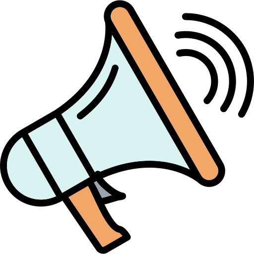 Megaphone generic outline color icon