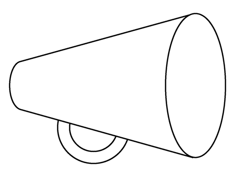 Megaphone emoji coloring page free printable coloring pages