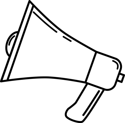 Megaphone coloring page free printable coloring pages