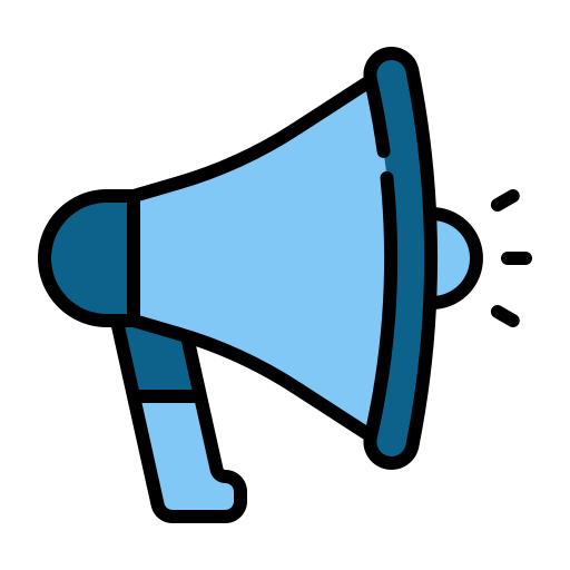 Megaphone generic outline color icon