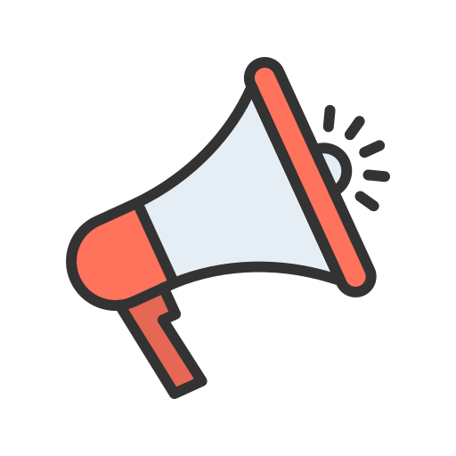 Megaphone generic outline color icon