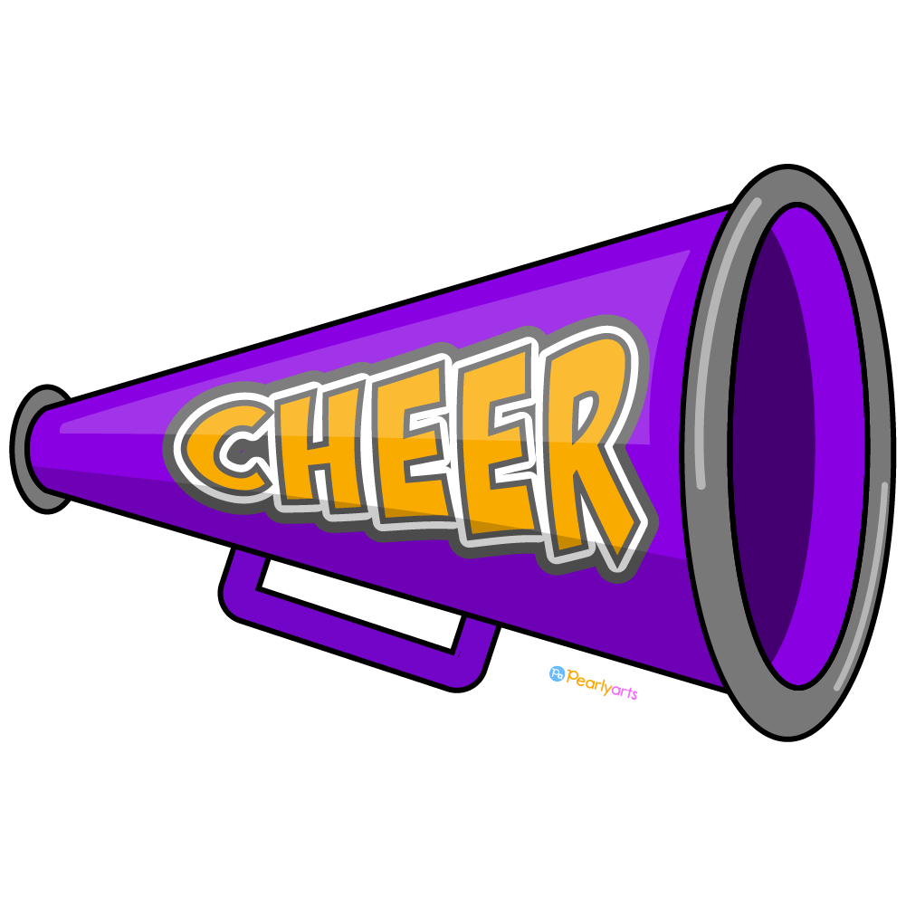 Free purple cheer megaphone clipart png file pearly arts