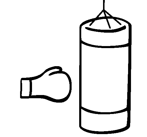 Punching bag coloring page