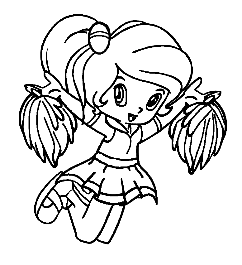 Cheerleading coloring pages