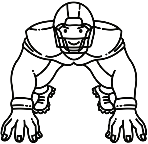 Defensive lineman coloring page free printable coloring pages