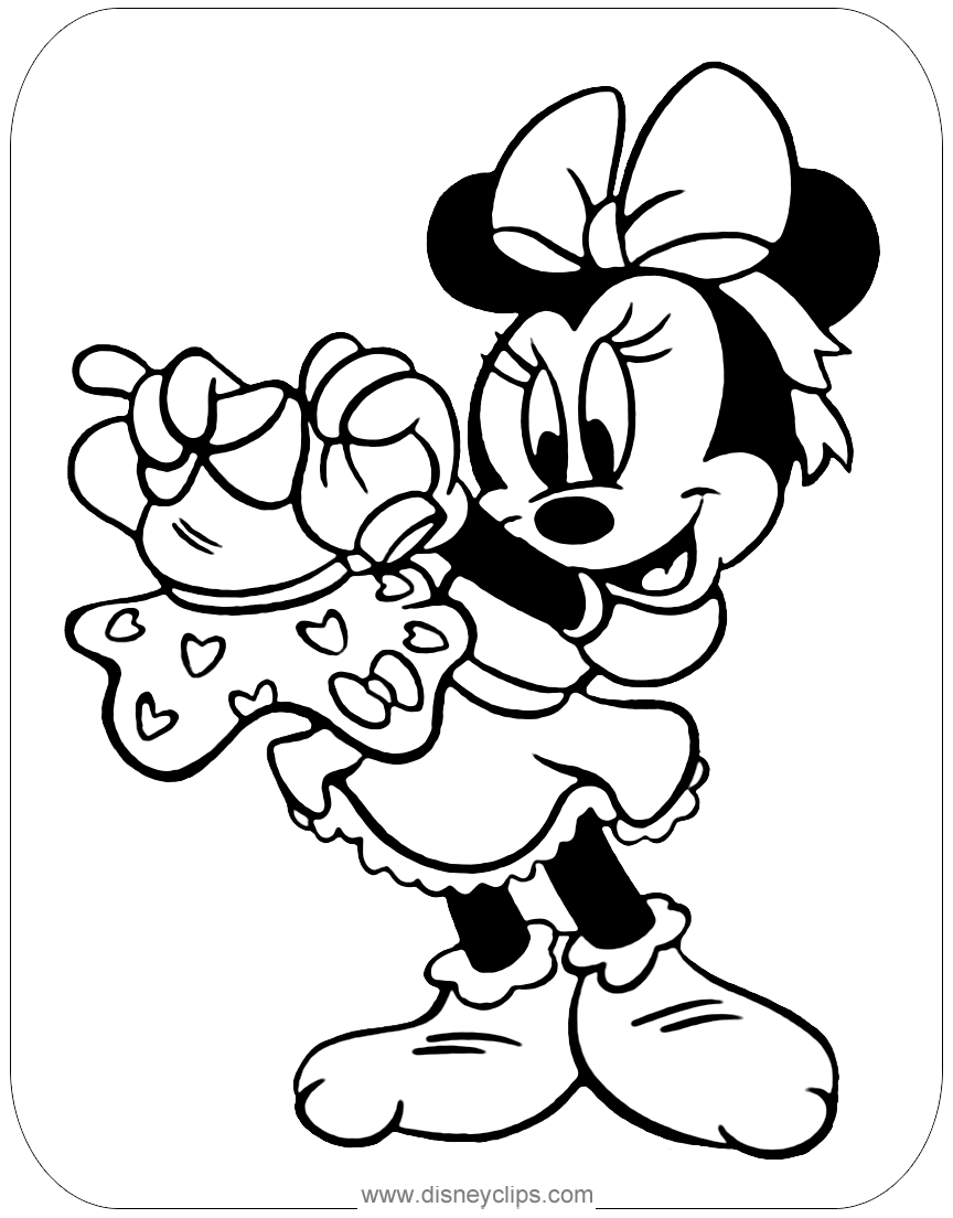 Young minnie mouse coloring pages