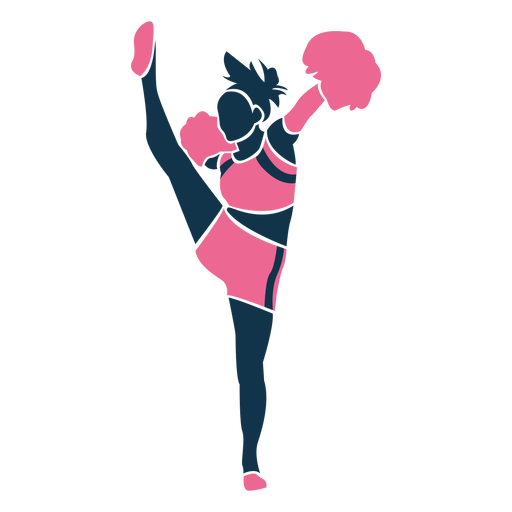 Cheerleader with leg up png svg design for t