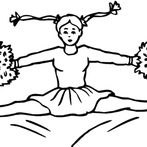 Cheerleading coloring pages printable for free download