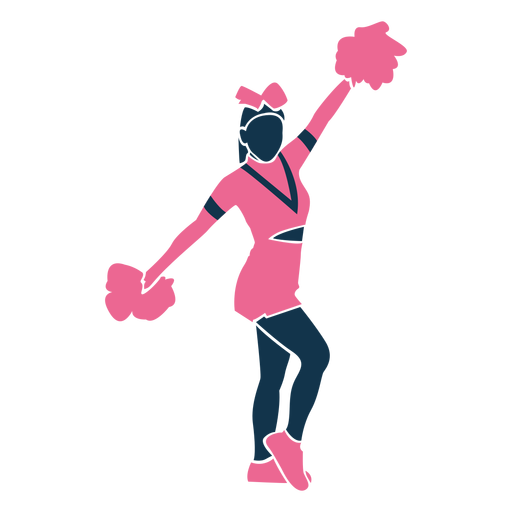 Cheerleader pose silhouette cheerleading png svg design for t