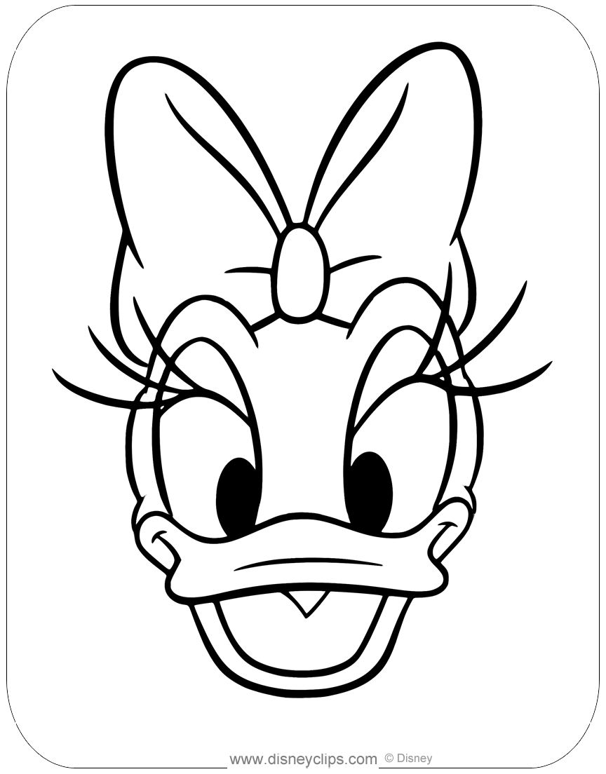 Printable daisy duck coloring pages