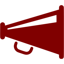 Maroon megaphone icon