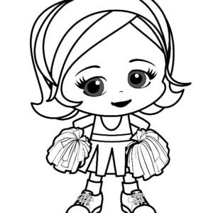 Cheerleading coloring pages printable for free download