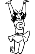 Vintage cheerleader coloring page free printable coloring pages