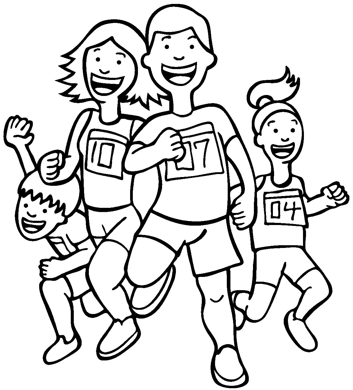 Athletics coloring pages