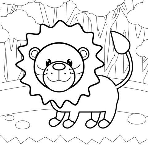 Lion coloring page free printable coloring pages