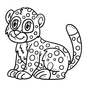 Page cheetah coloring page vectors illustrations for free download