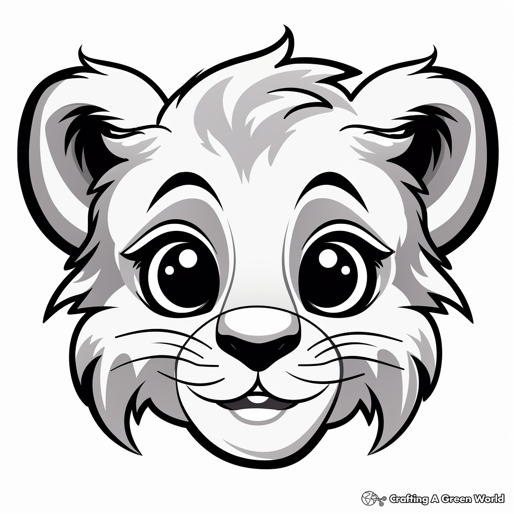 Cat face coloring pages