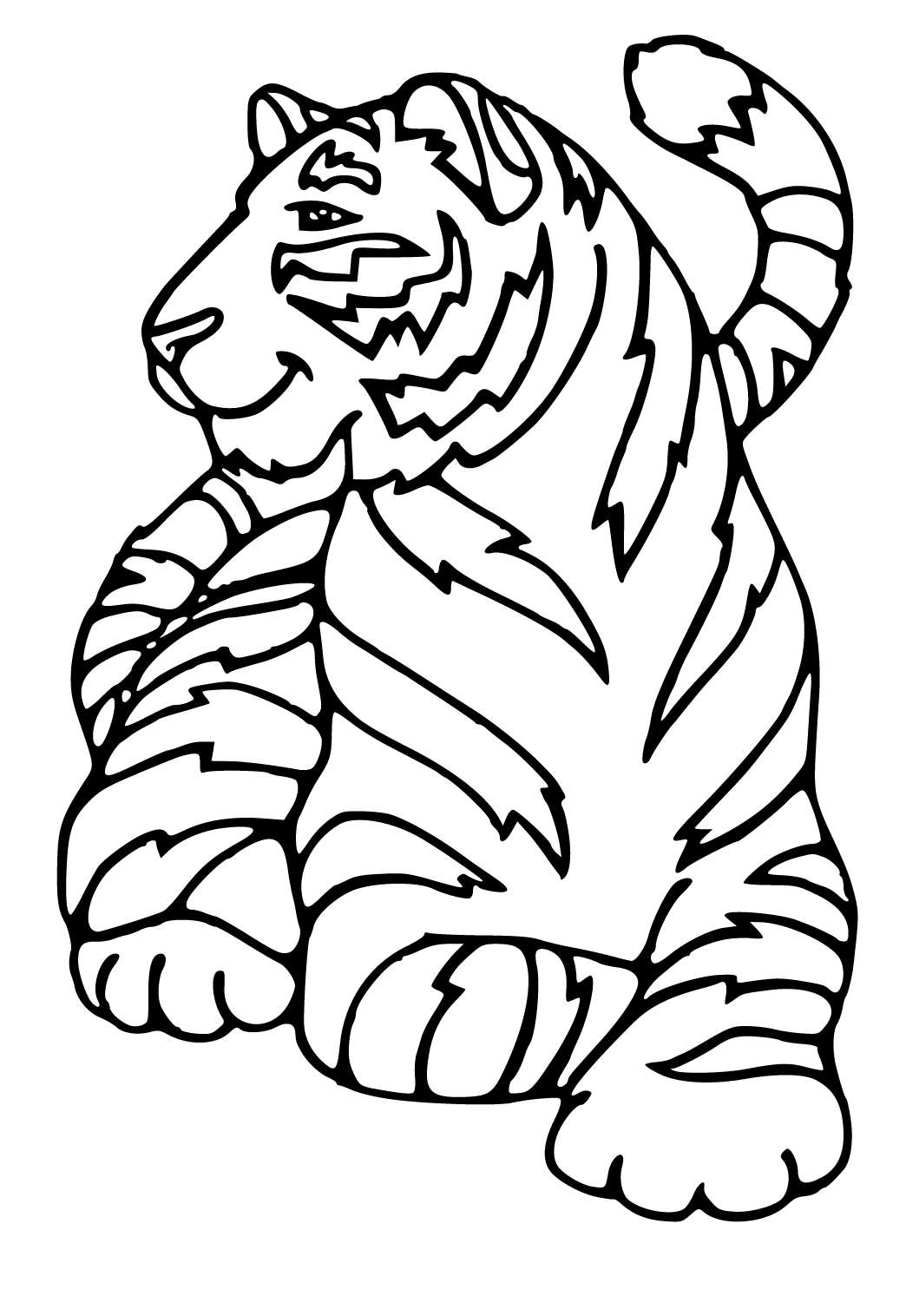 Free printable tiger adult coloring page sheet and picture for adults and kids girls and boys