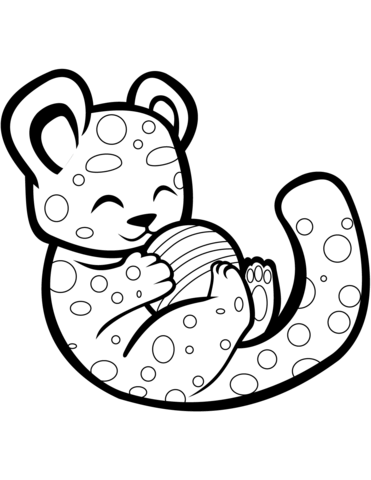 Cute cheetah playing with a ball coloring page free printable coloring pages fall coloring pages coloring pages coloring pages for kids