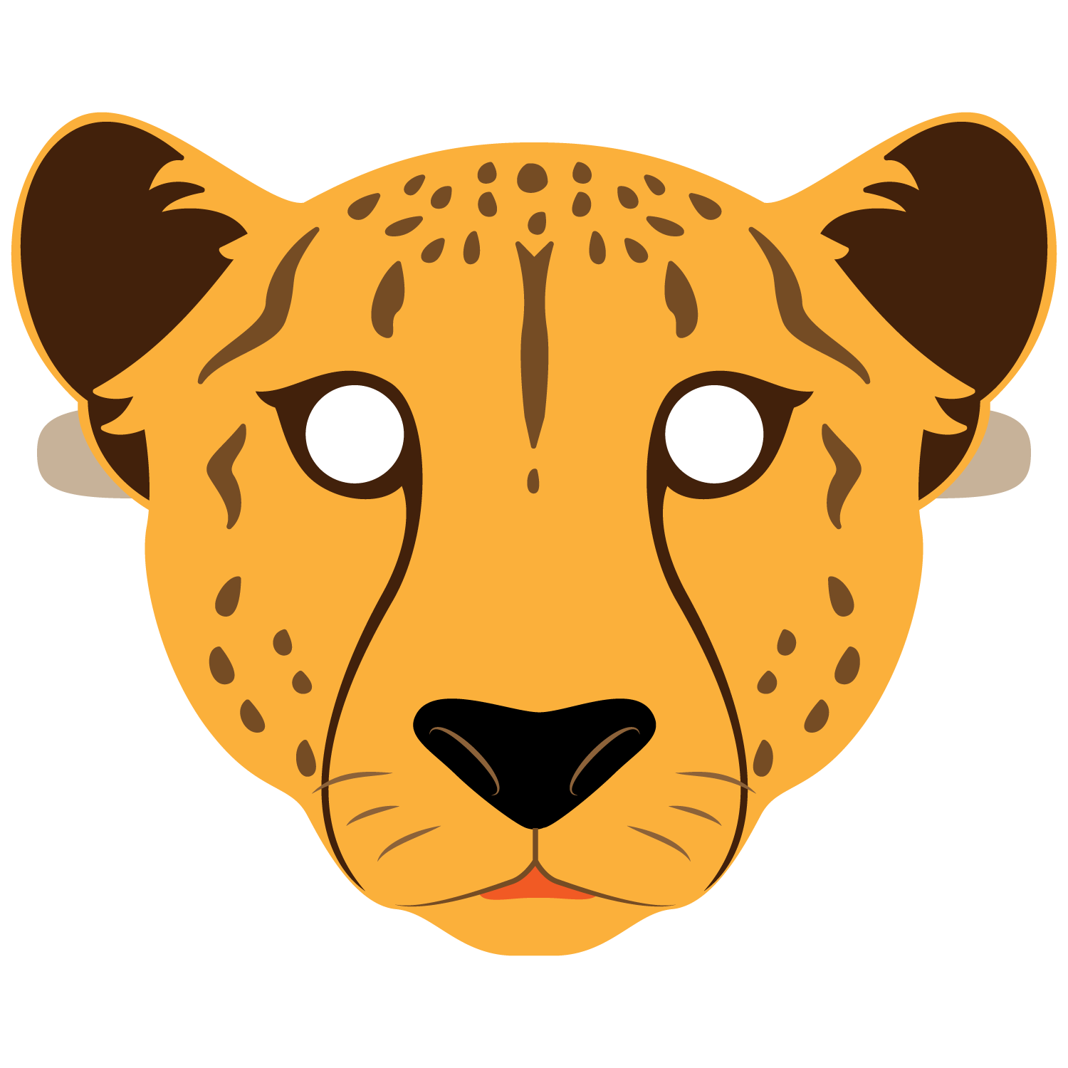 Cheetah mask template free printable papercraft templates