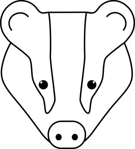 Badger coloring page free printable coloring pages