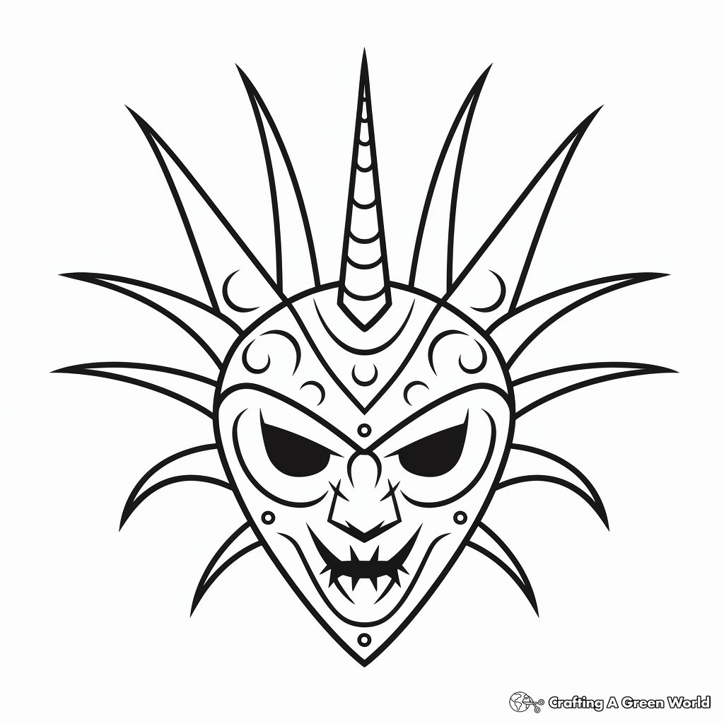 Masquerade coloring pages