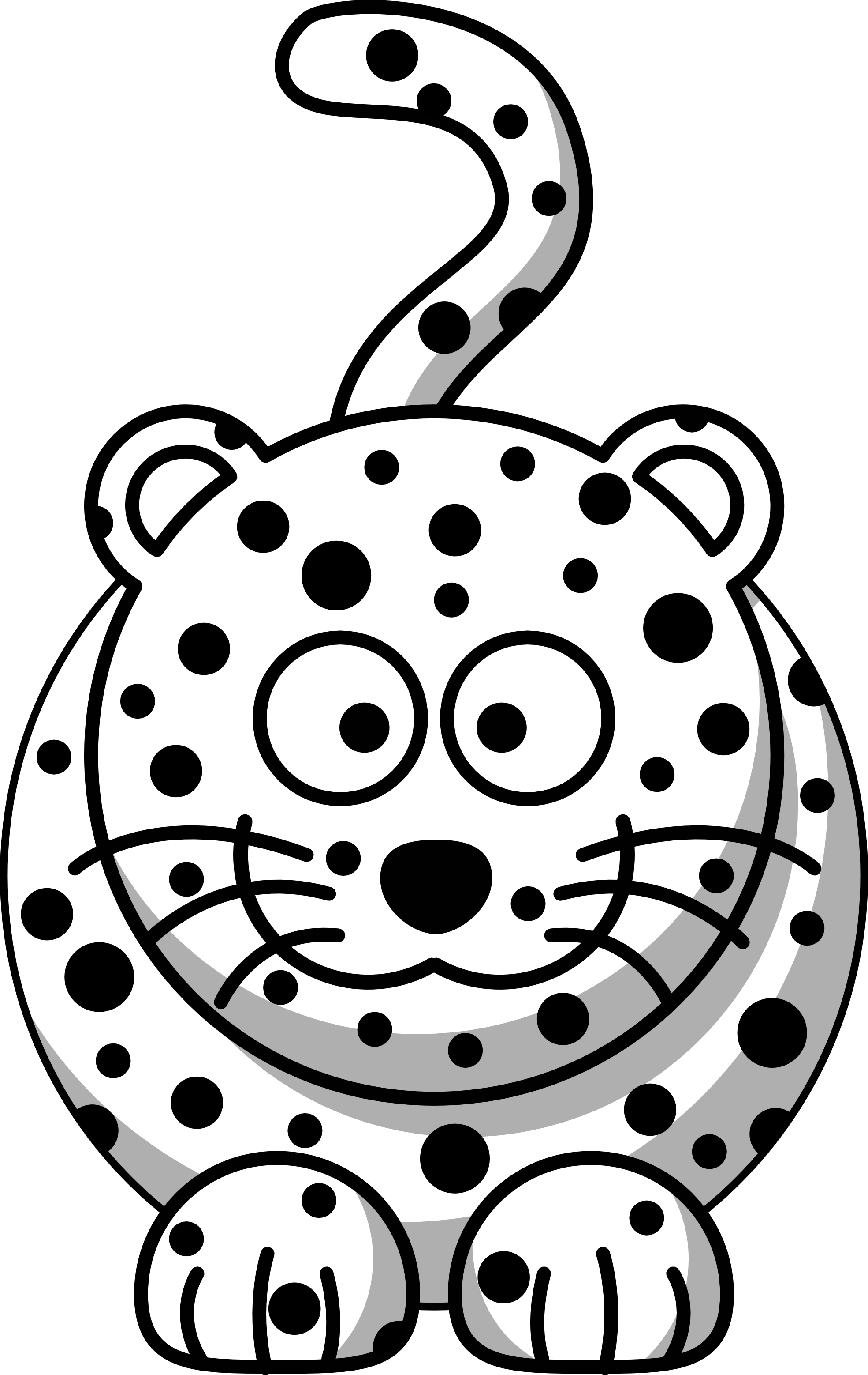 Cartoon drawing of a leopard