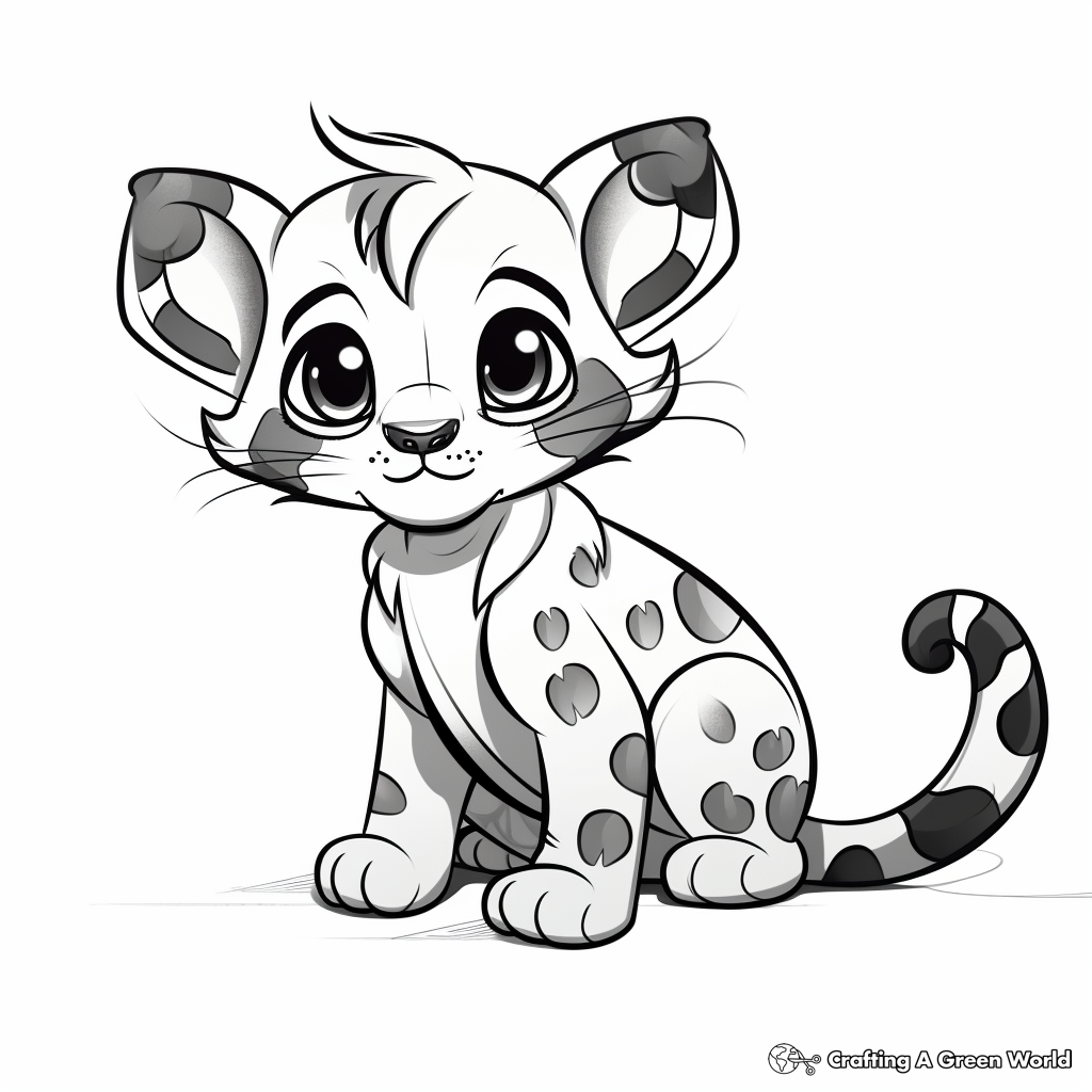 Clouded leopard coloring pages