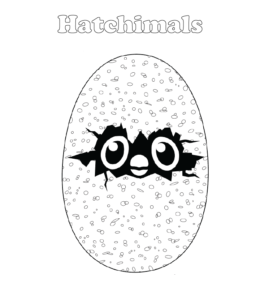 Hatchimals coloring pages playing learning