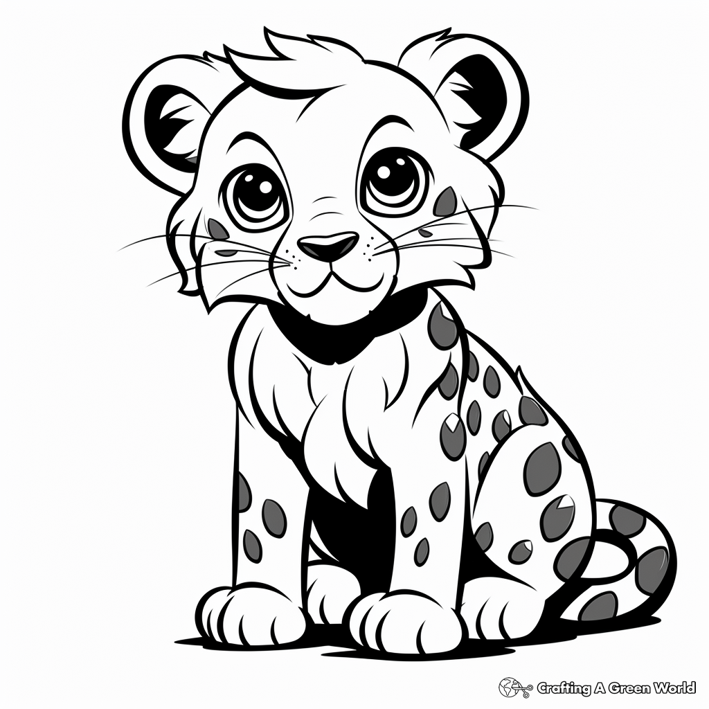 Snow leopard coloring pages