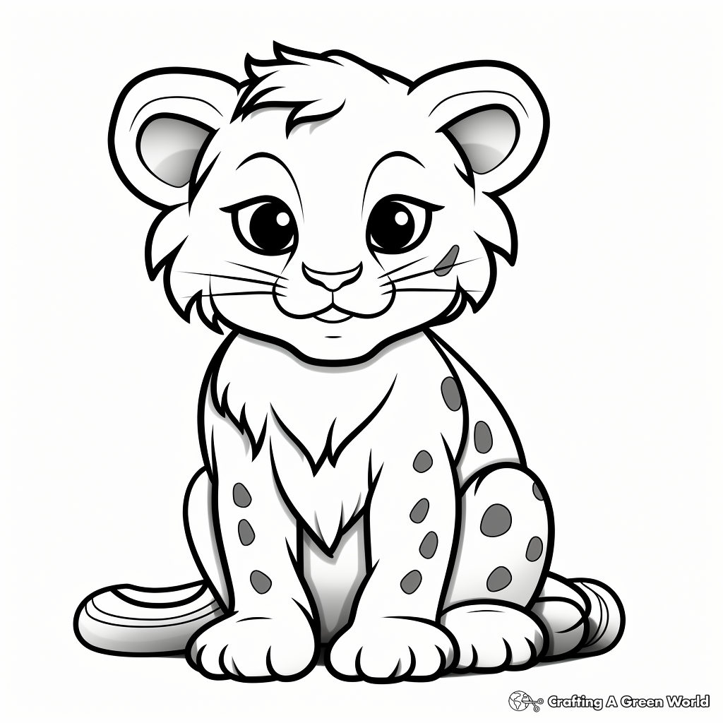 Snow leopard coloring pages